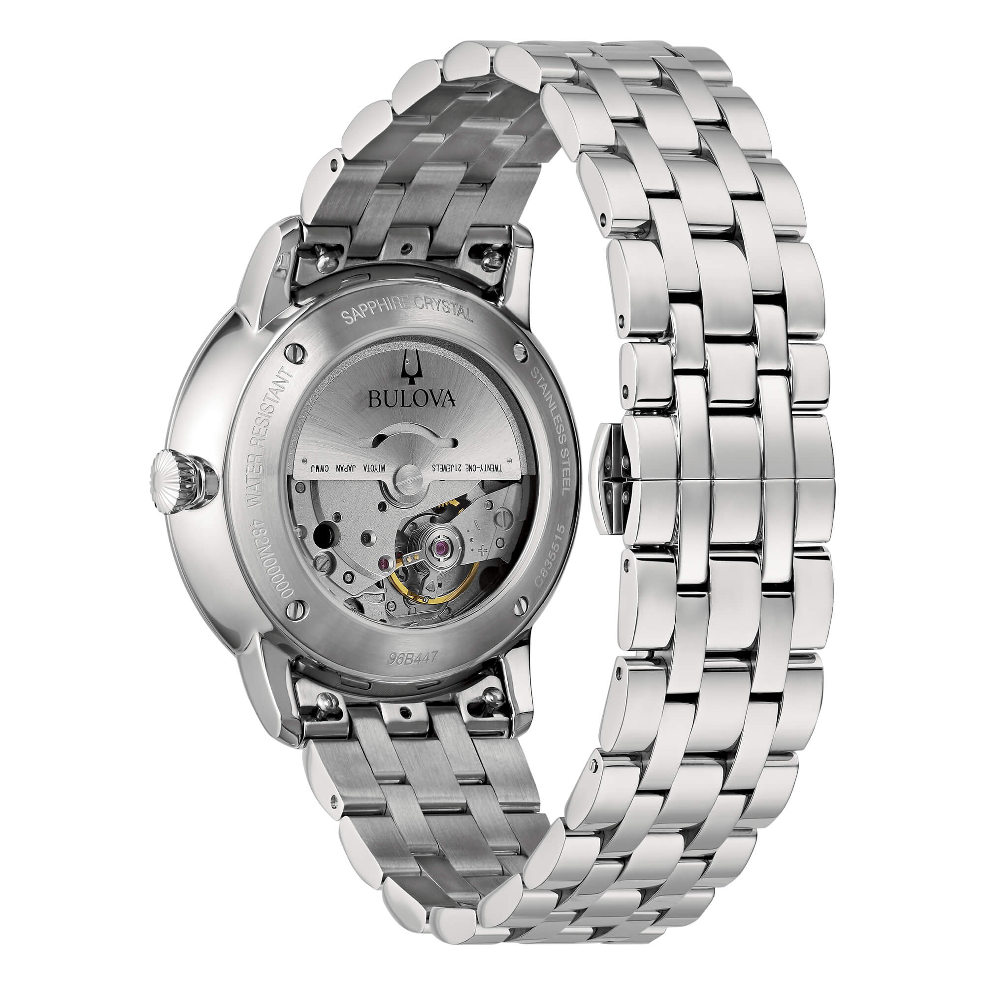 Orologio Uomo Bulova Hudson Automatico Blu Data 96B447